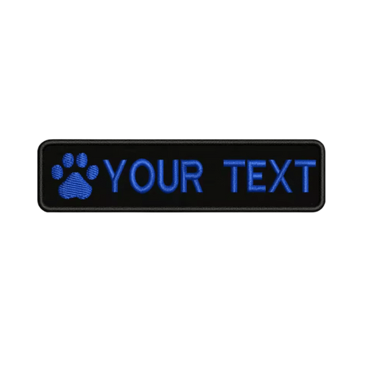 Custom Paw Patch 10cm X 2.5cm Blue