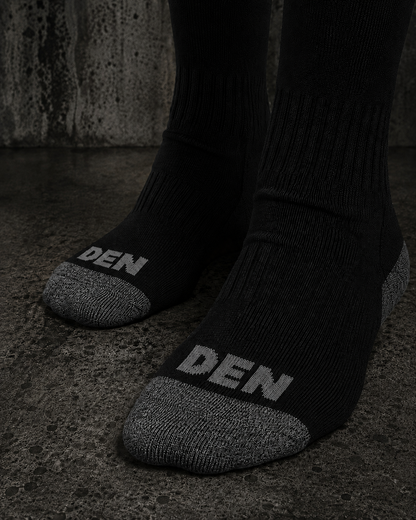 Knee Length Football Socks - Black
