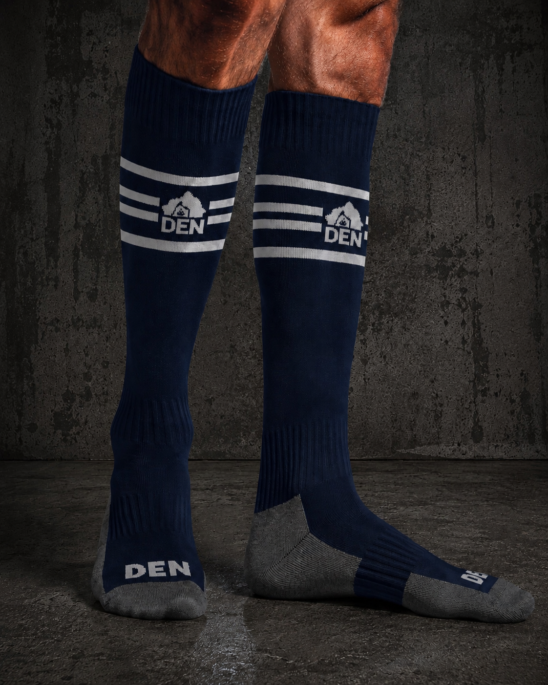 Knee Length Football Socks - Navy