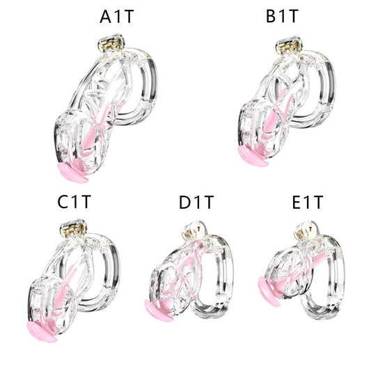 Transparent Viper Chastity Cage – 5 Sizes, Wearable Ring Design, Sleek Fit