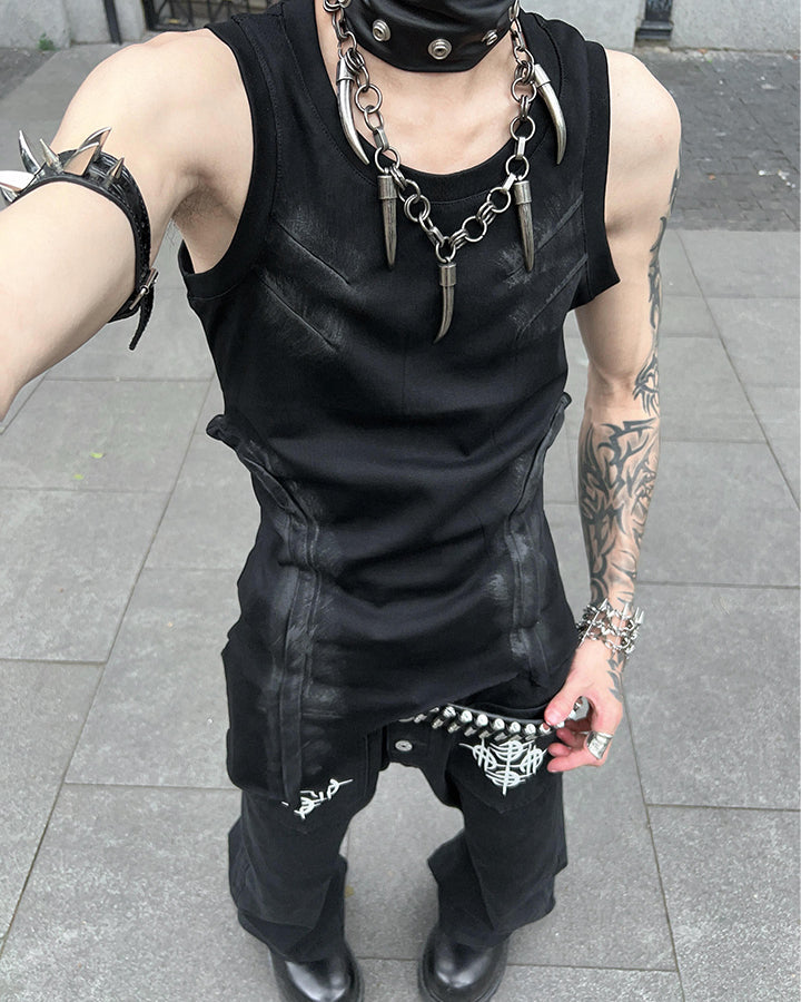 KIIKIO Y2K Graphic Flared Slim Fit Pants