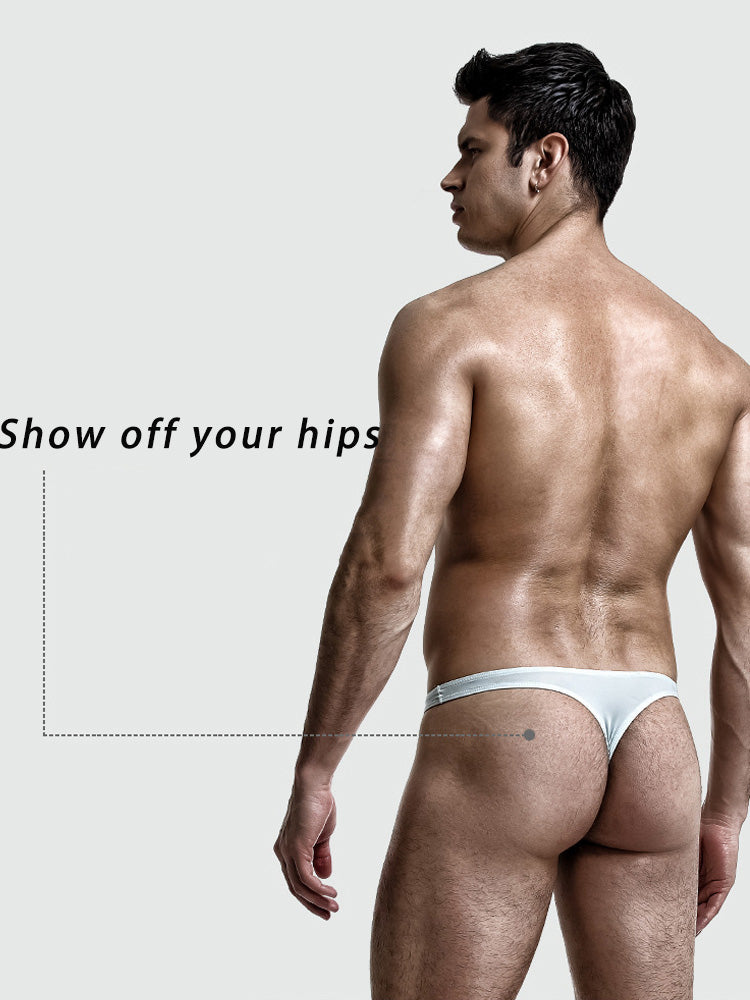 4 Pack Men's Sexy Pouch T-Back Thongs