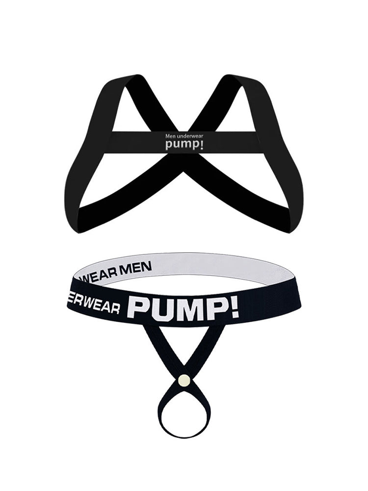 Men's Sporty Cut Anti-Chafing Stretch Fit Shoulder Strap & Underwear