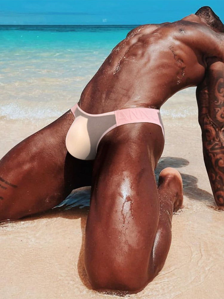 3 Pack Sexy Sheer Low-Rise Men's Bikini