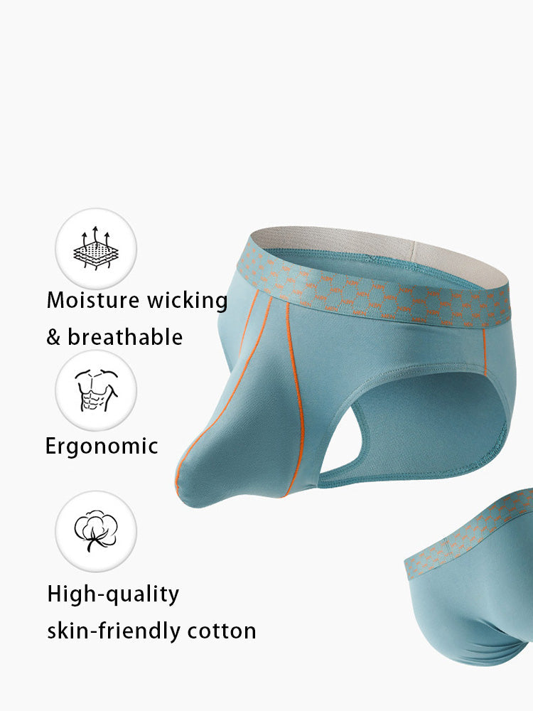 3 Pack Men's Sexy Large Pouch Breathable Comfortable Cotton Briefs