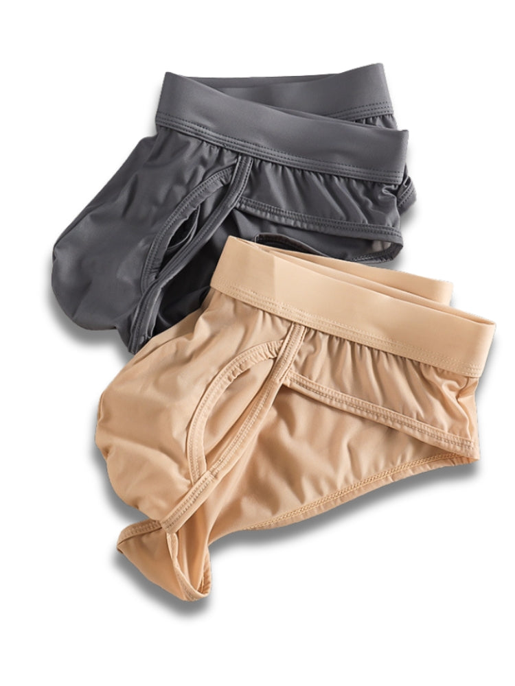 3 Pack Men's Fly Opening Supportive Pouch Stretch Premium Briefs