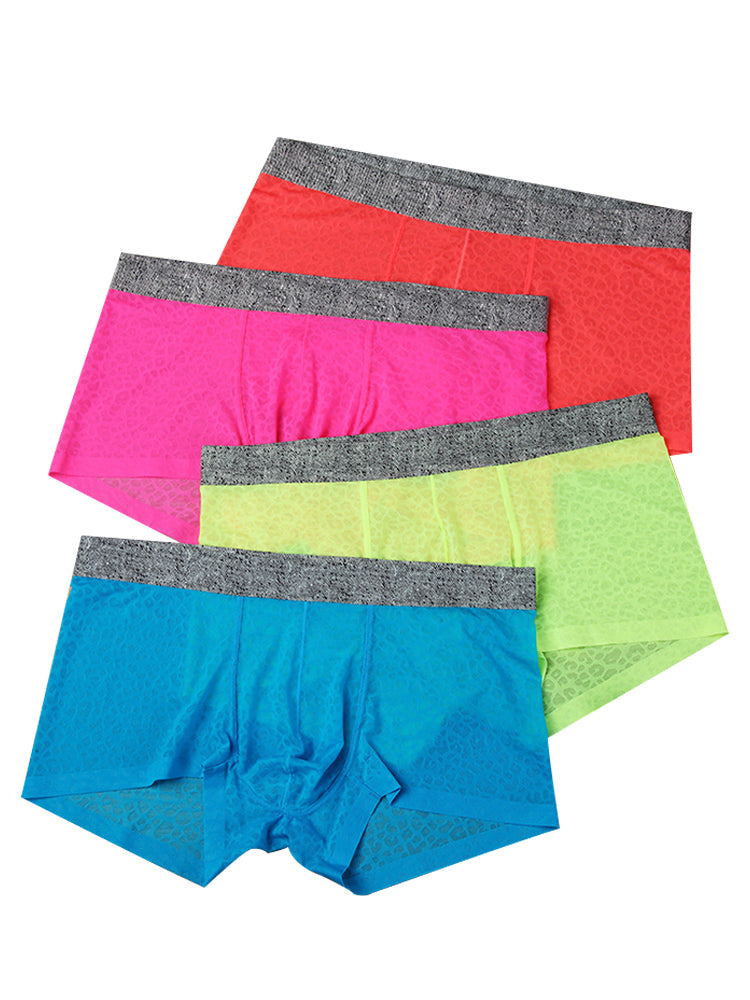 3 Pack Men's Lace Breathable Sweat-Wicking Trunks