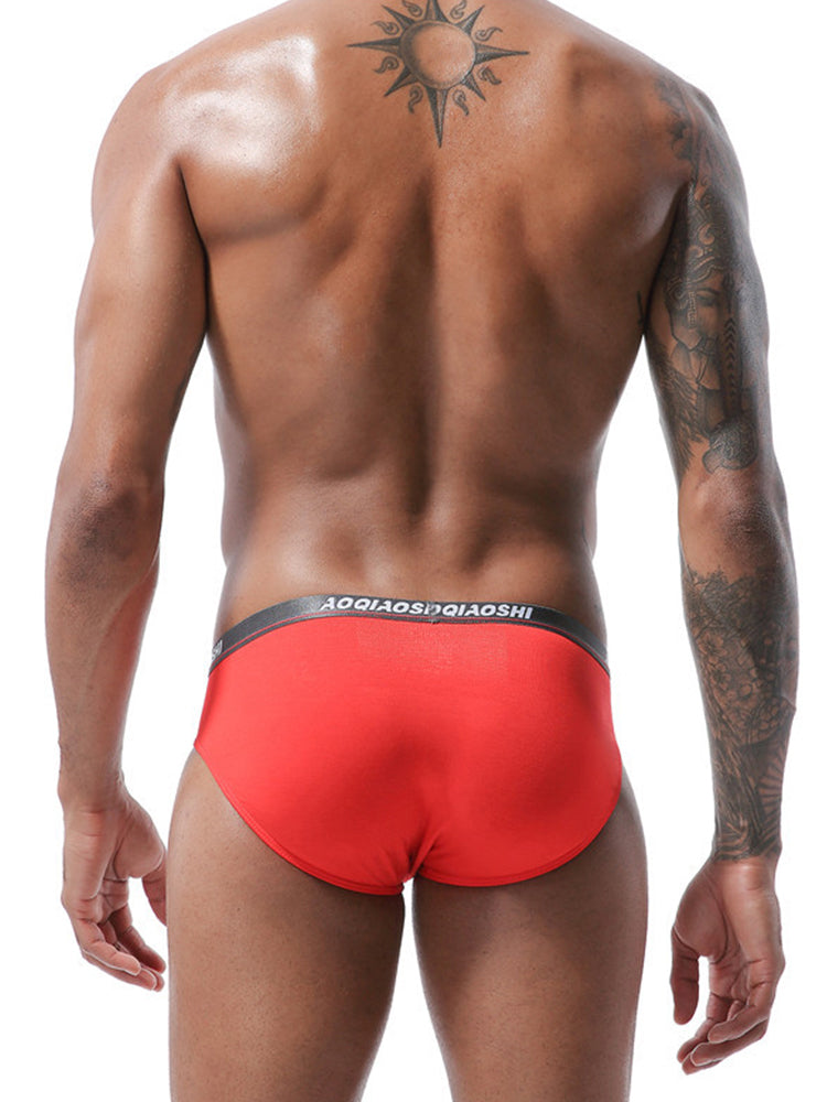 4 Pack Men’s Stylish 3D U Convex Pouch Briefs