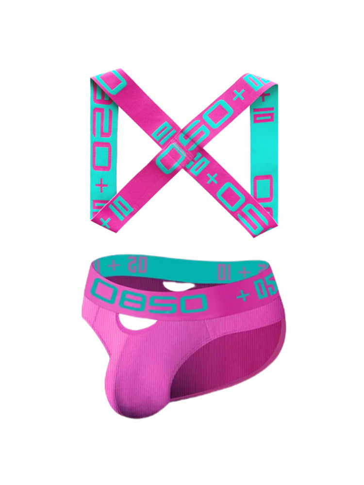 Men's Ultra-Soft Cotton Supportive Fit Activewear Shoulder Strap & Underwear