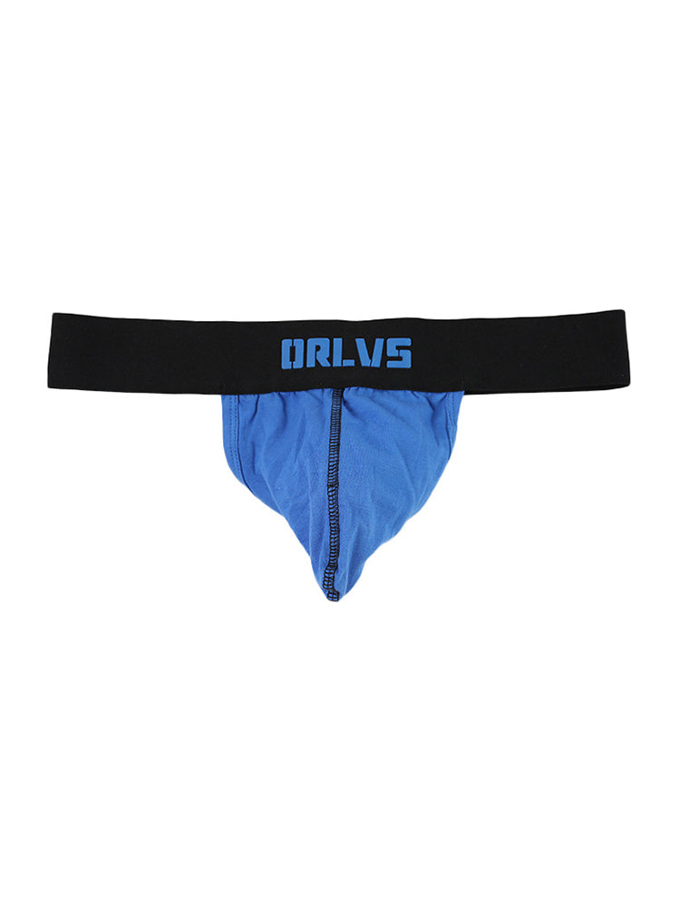 3 Pack Low-Cut Cotton Men's Thong with Enhanced Pouch