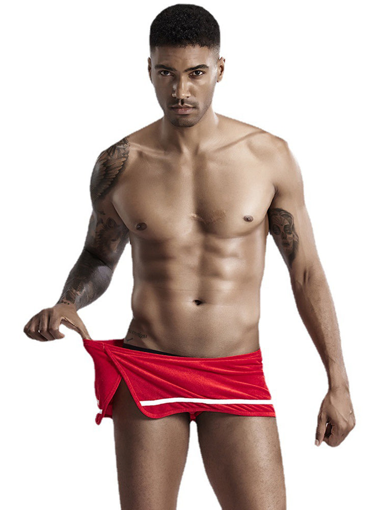 Men's Stylish Homewear Cotton Toweling Side Slit Shorts