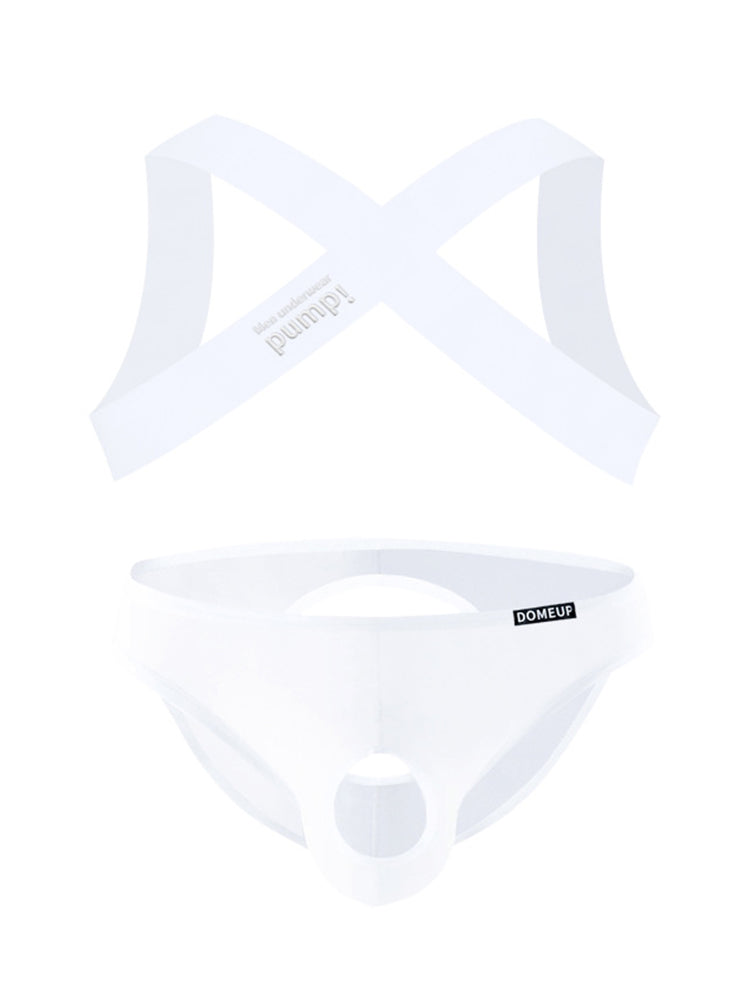 Men's Athletic High-Elasticity Compression Activewear Shoulder Strap & Underwear