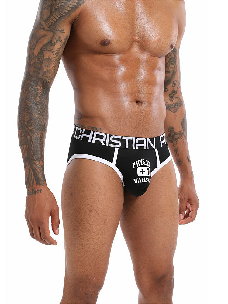 2 Pack Men's Ultra-Soft Printed Low-Rise Sexy Sporty Cut Anti-Chafing Bikini