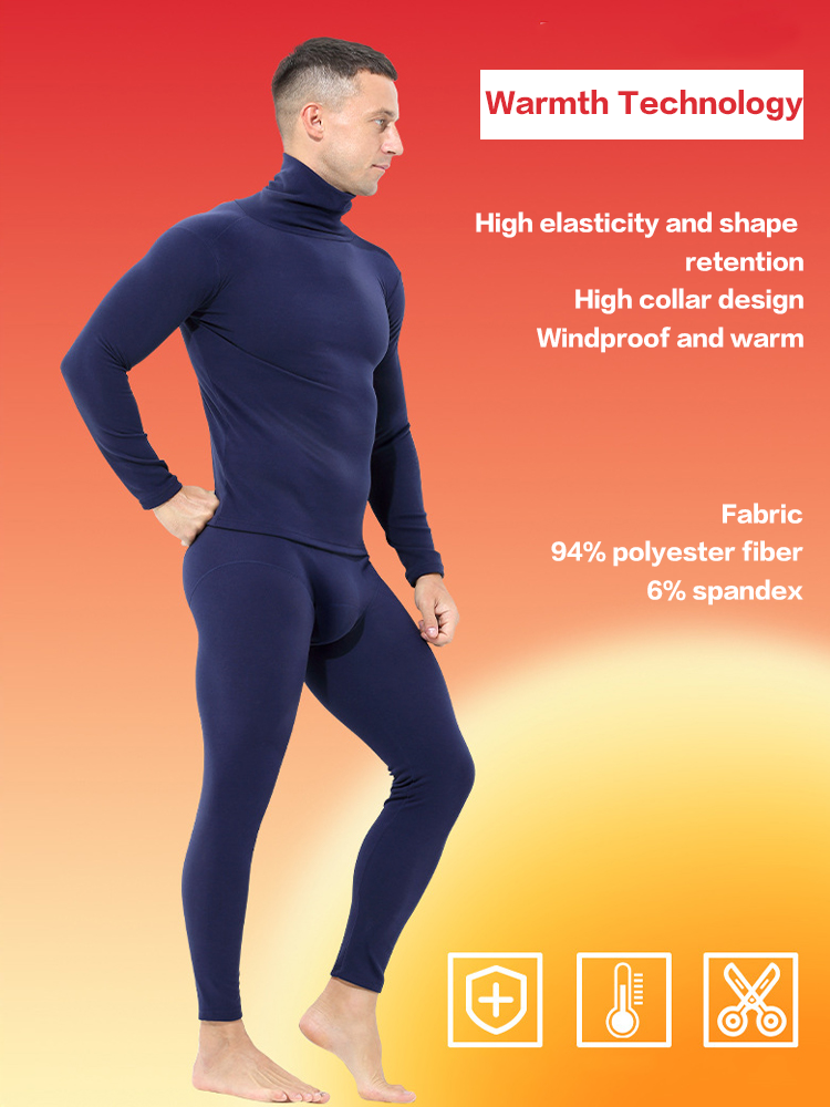 Men's Mid-high Collar Warm Cold-proof Long-sleeved Bottoming Shirt