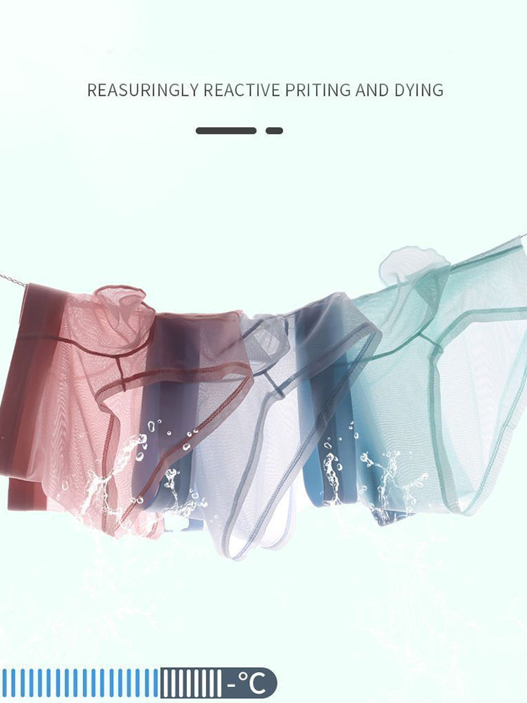 Men's Ultra-thin Low-Rise See-Through Ice Silk Briefs