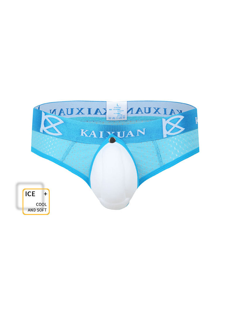 2 Pack Men's Breathable Mesh Removable U-Shaped Pocket Thongs