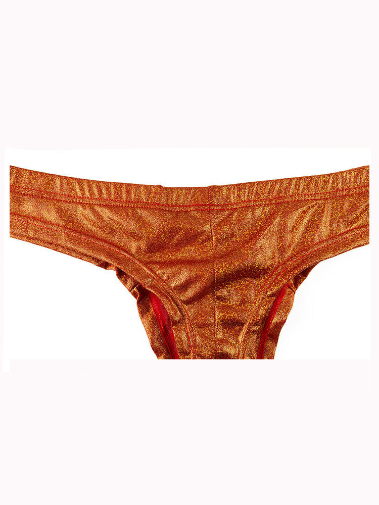 3 Pack Men's Sparkle Thongs in Solid Colors