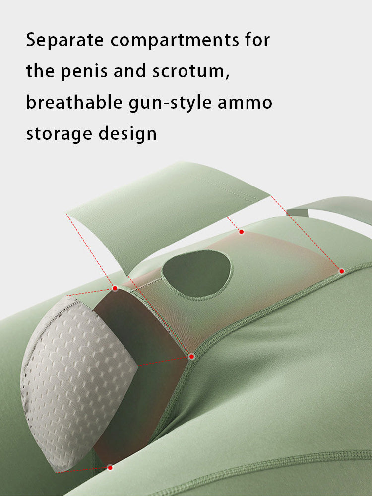 2 Pack Men's Gun Bullet Separation Casual Sports Breathable Cotton Mid-Rise Midway Briefs