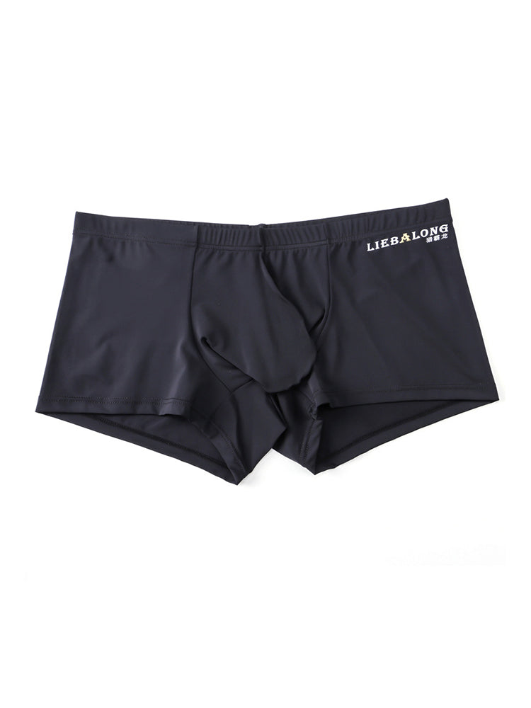 3 Pack Men's Breathable Ice Silk Double-Layered Big Pouch Sexy Boxer Briefs