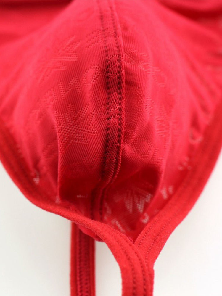 3-pack Men's Lace Obscure Embossed G-String Thong