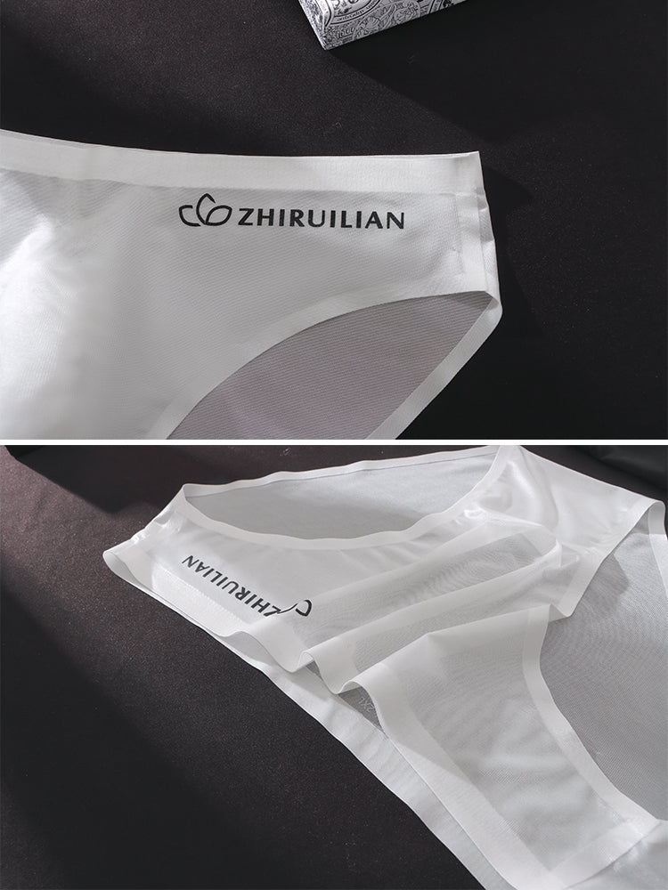 3 Pack Men's Ultra-Thin Seamless Ice Silk Cool-Touch Briefs