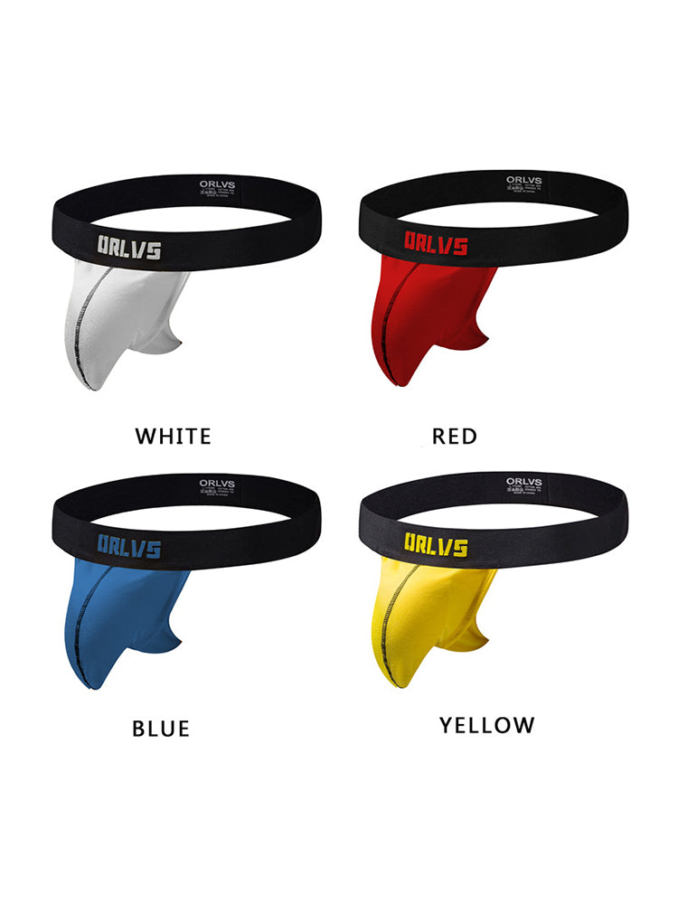 3 Pack Low-Cut Cotton Men's Thong with Enhanced Pouch