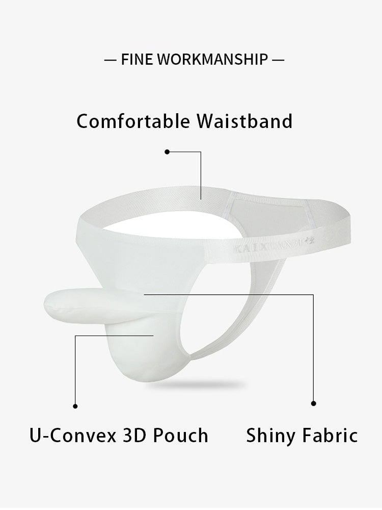 3 Pack Men's Bulge-Enhancing Thong - Low Rise & Breathable