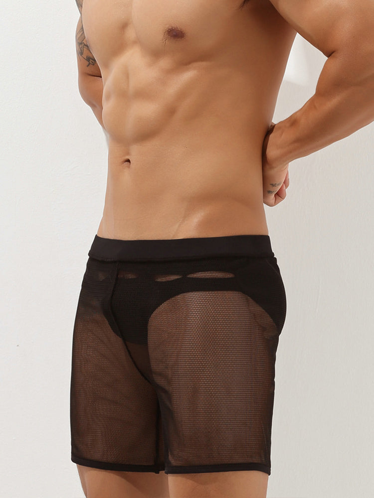 Men’s Sexy See Through Mesh Boxer Shorts