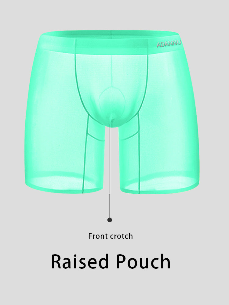 2 Pack Men's Ultra-Thin Breathable Semi-Transparent Pouch Midway Briefs