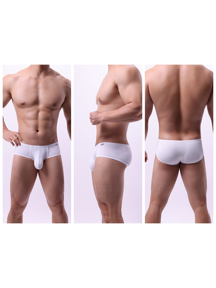2 Pack Men's Low-Rise Contoured Pouch Stretch Fit Sporty Cut Trunks