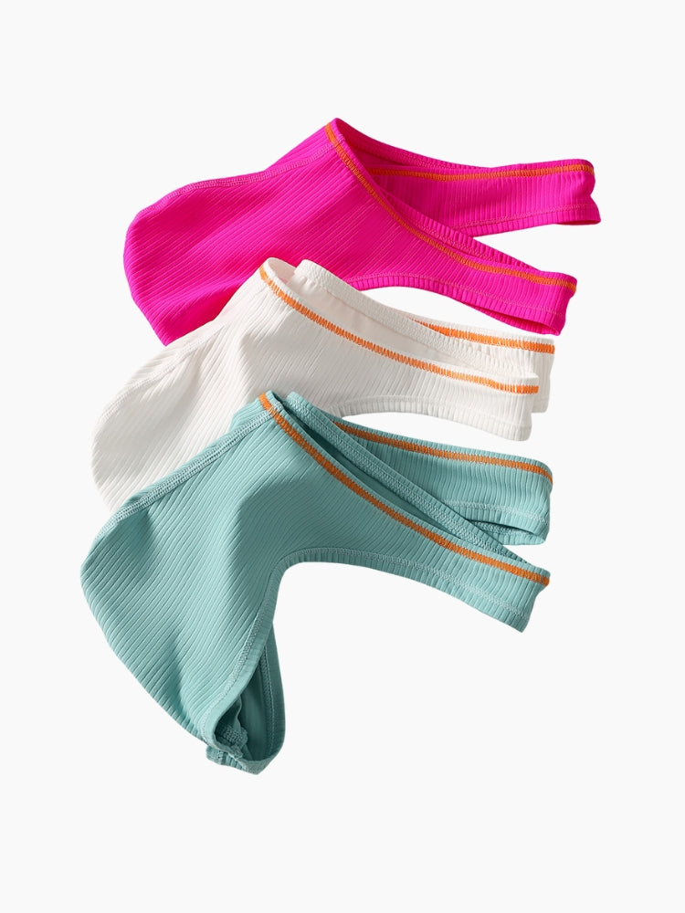 4 Pack Men's Low-Rise Solid Thongs with Reinforced Edging