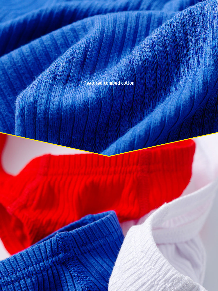 2-pack Men's Ribbed Low-rise Solid Color Thong