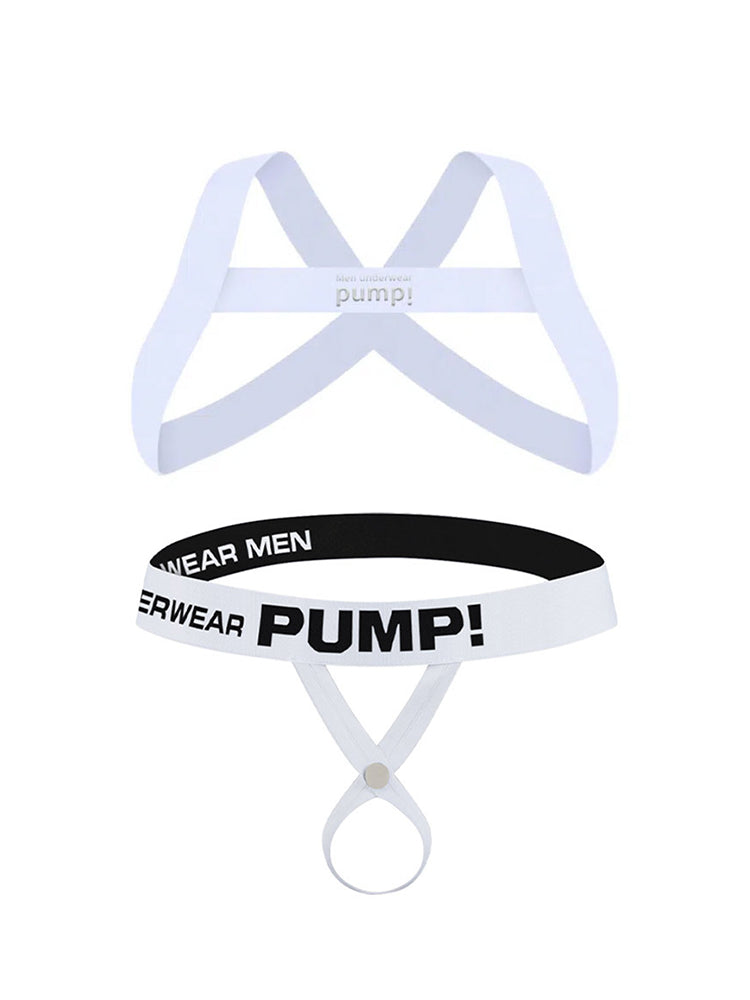 Men's Sporty Cut Anti-Chafing Stretch Fit Shoulder Strap & Underwear