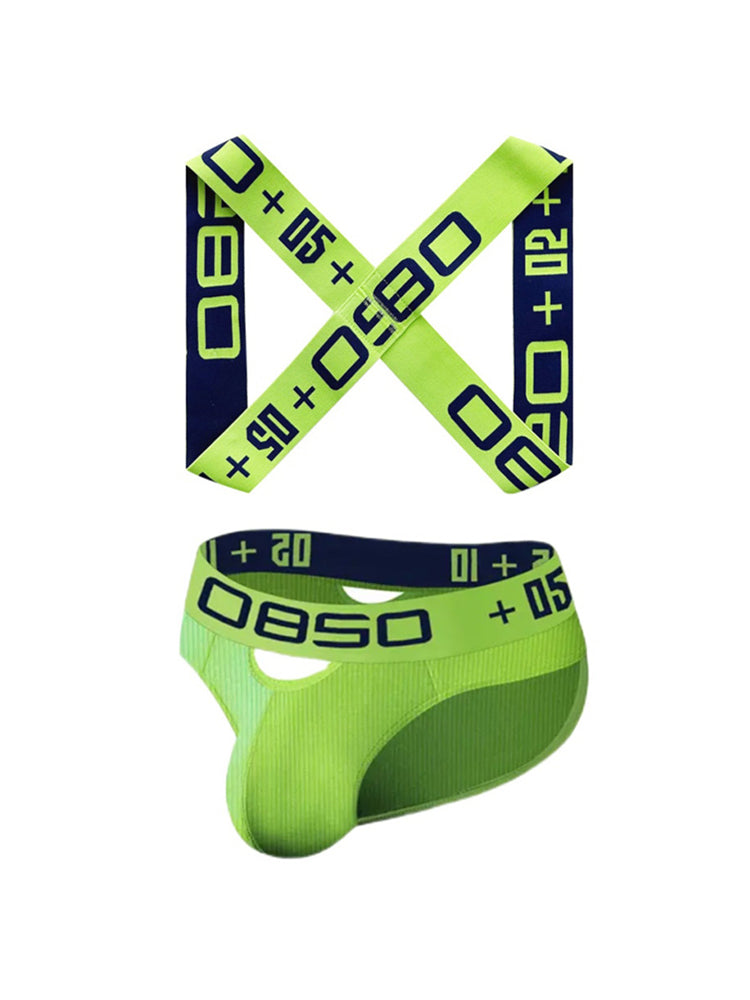 Men's Ultra-Soft Cotton Supportive Fit Activewear Shoulder Strap & Underwear