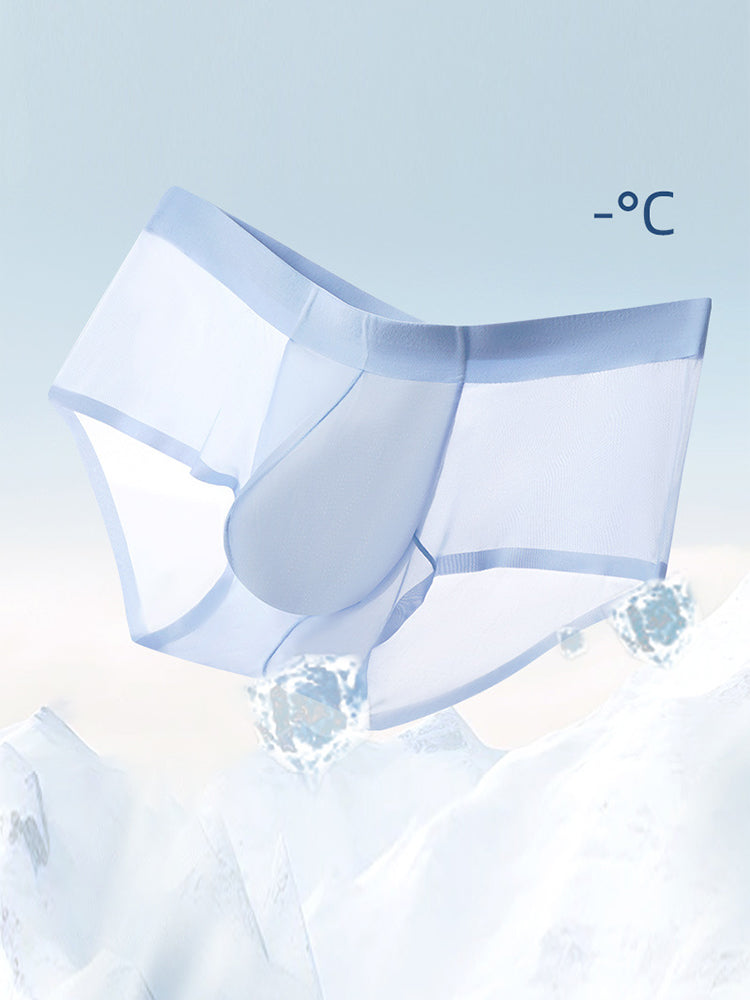 2 Pack Men's Ultra-Thin Breathable Antibacterial Crotch Briefs