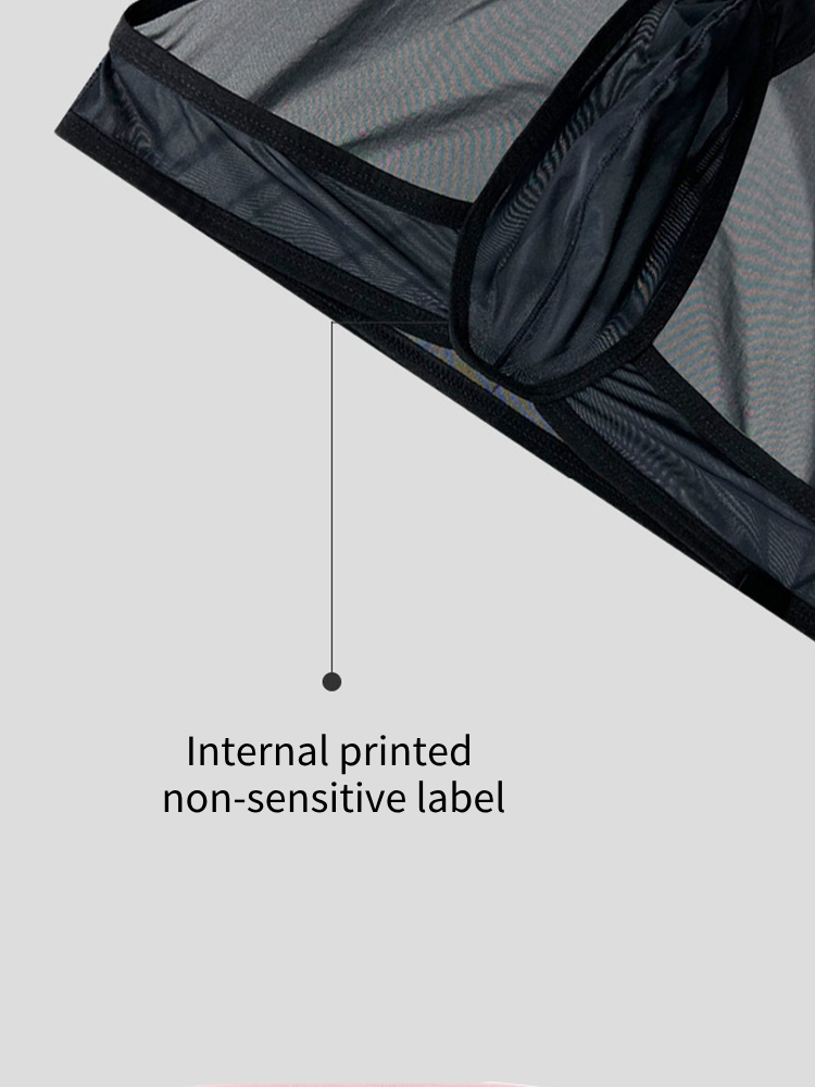 2 Pack Men's Sexy See-Through Triangle Y-Shaped Sleep Briefs