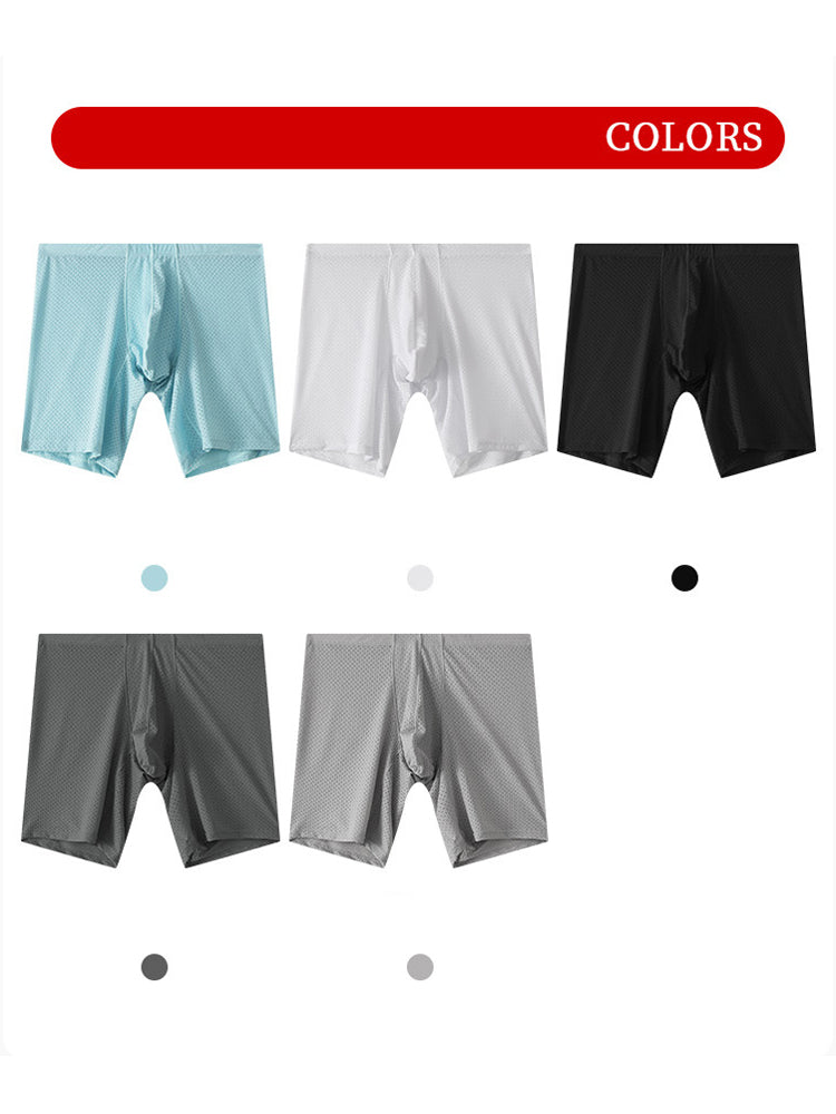 2 Pack Men's Mesh Transparent Sports Fitness Loose Boxer Briefs