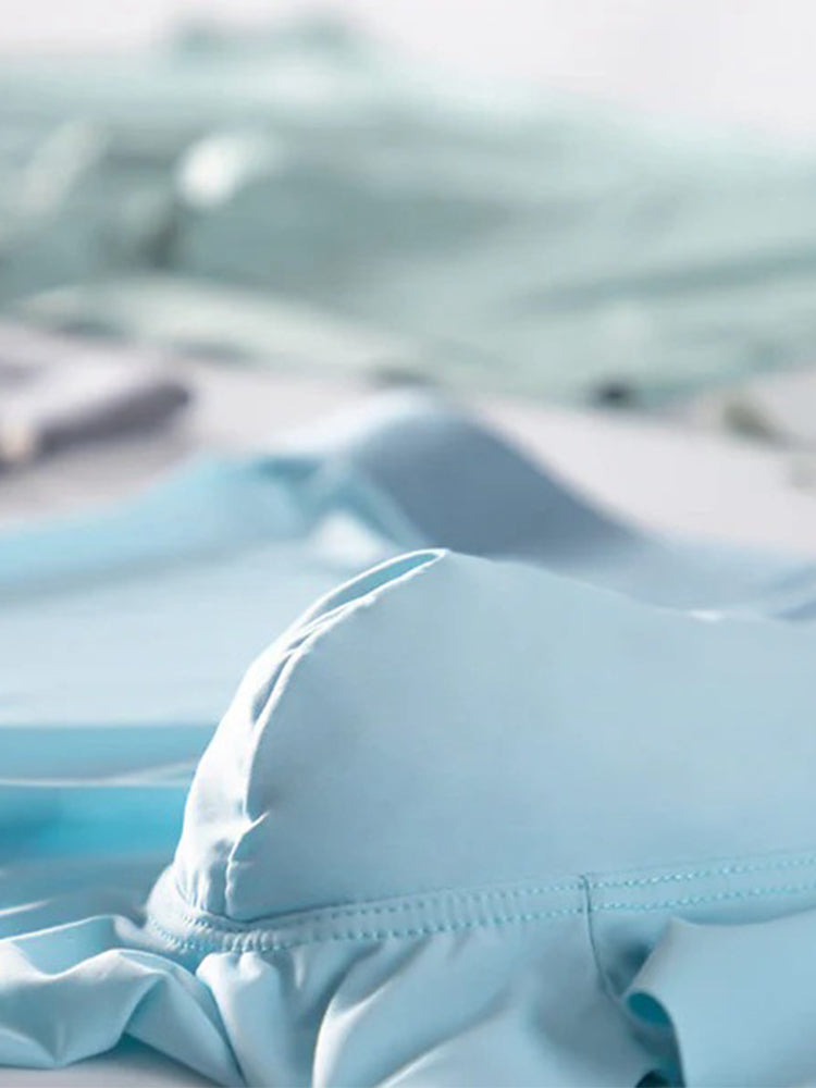 3 Pack Men's Ultra-thin Ice Silk Seamless Solid Trunks