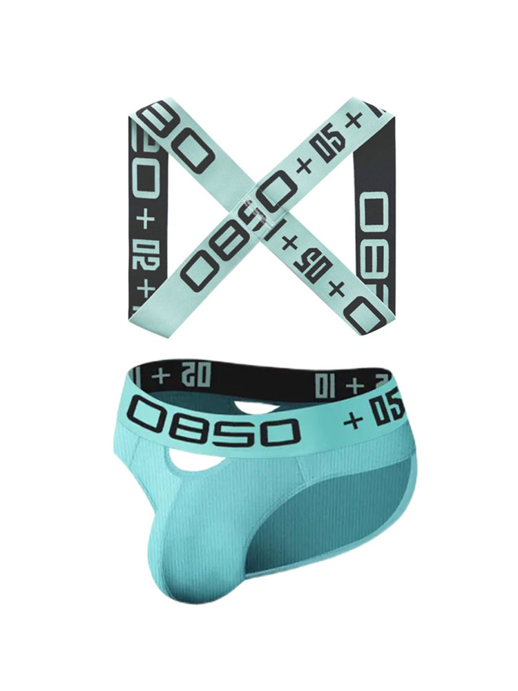 Men's Ultra-Soft Cotton Supportive Fit Activewear Shoulder Strap & Underwear