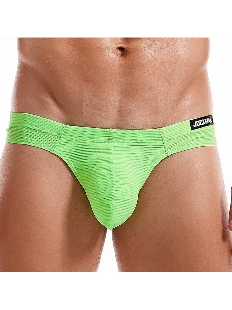 Men's Simple Breathable Mesh Pouch Thong & Strings