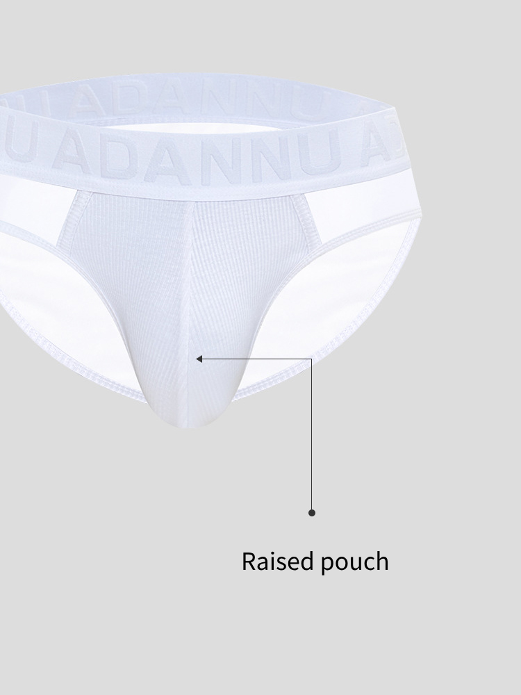 2-pack Men's Sexy Semi-transparent Ribbed Briefs