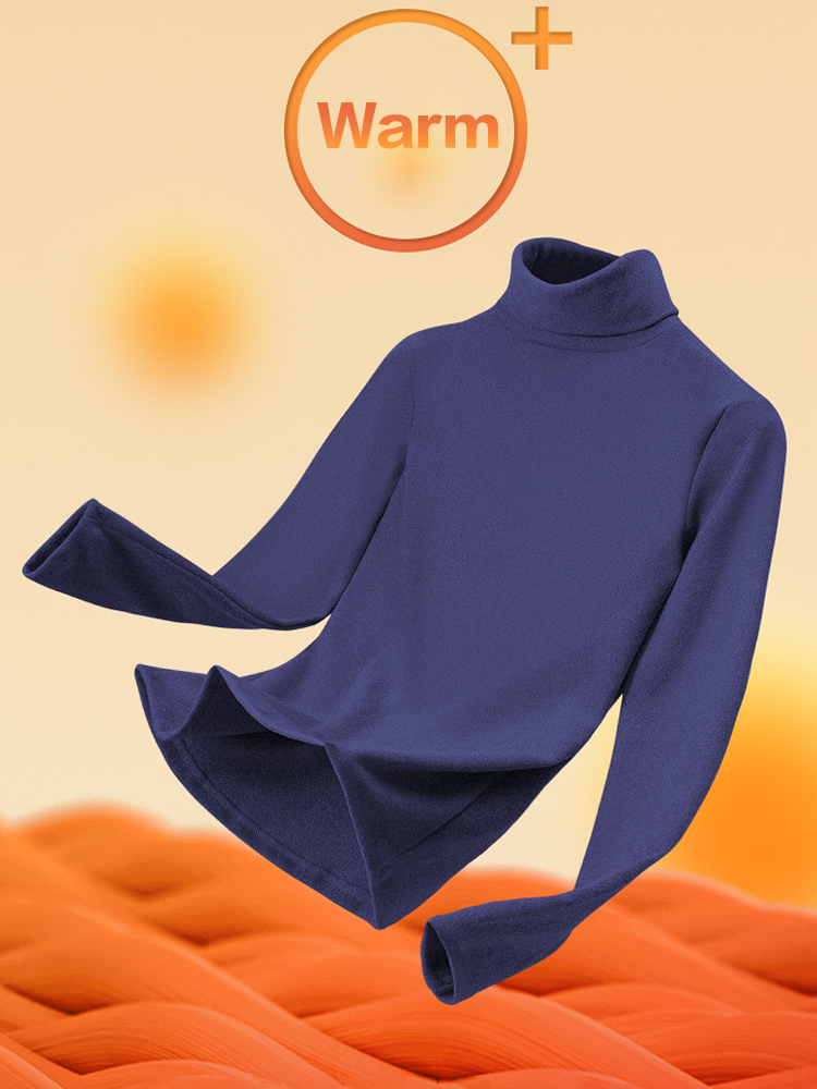 Men's Mid-high Collar Warm Cold-proof Long-sleeved Bottoming Shirt