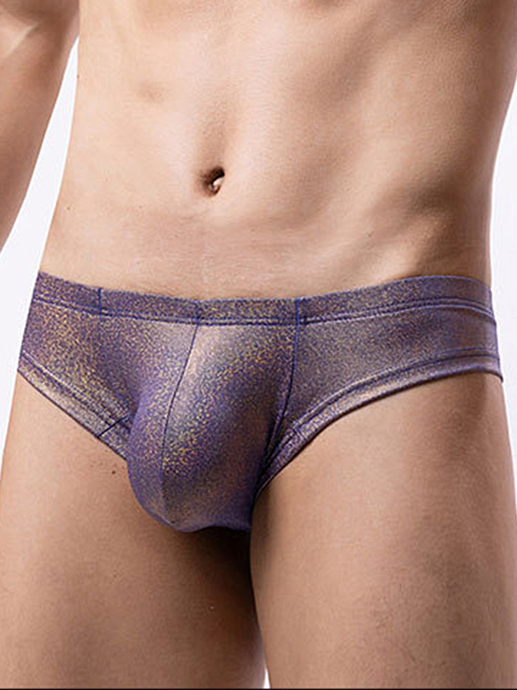 3 Pack Men's Sparkle Thongs in Solid Colors