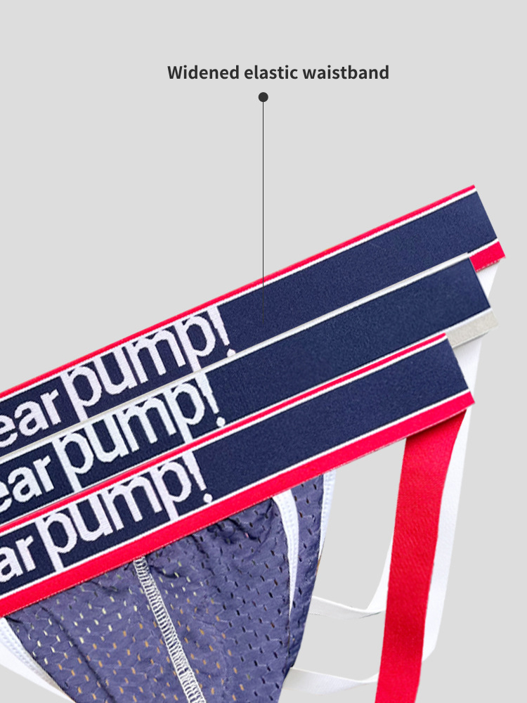 2 Pack Men's Sexy Elastic Waist Micro Mesh Cup Thong