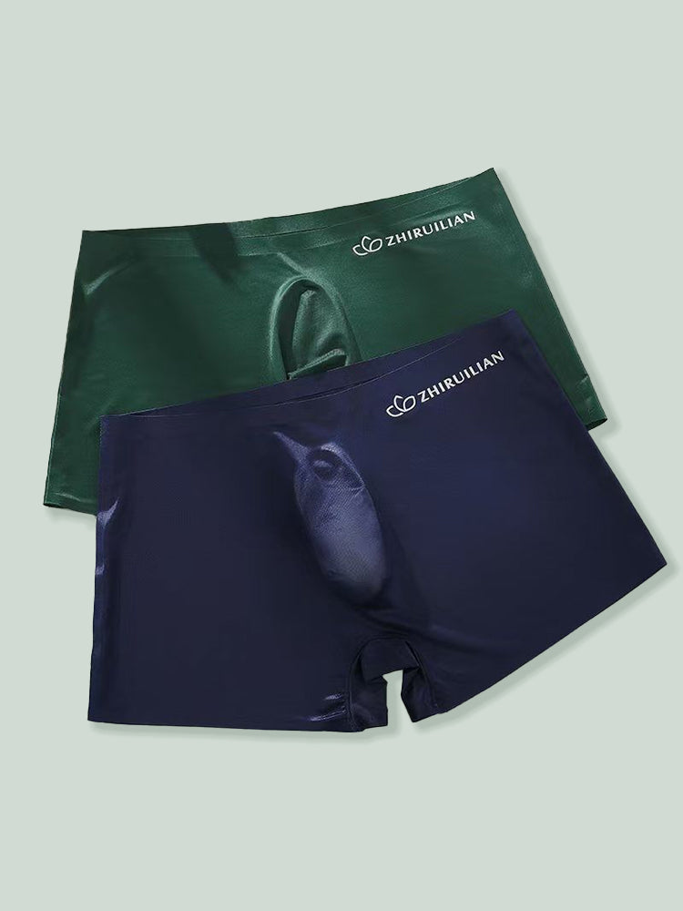 2-pack Men's Translucent Seamless 3D Pocket Trunks