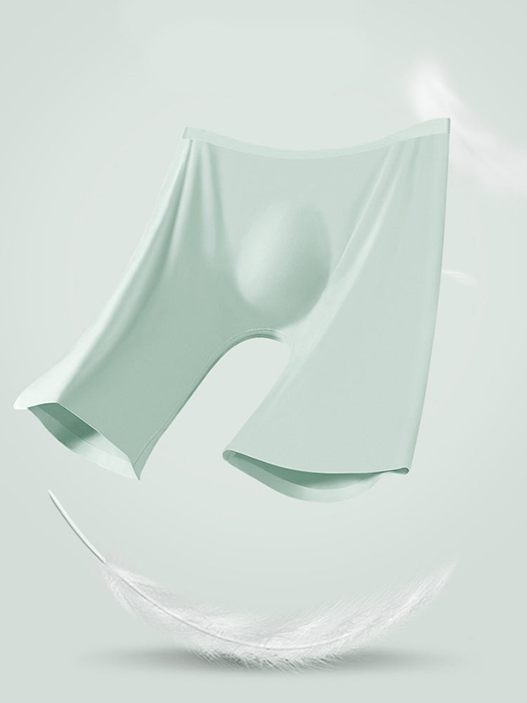 3 Pack Men's Breathable Seamless Mid-Length Boxer Briefs