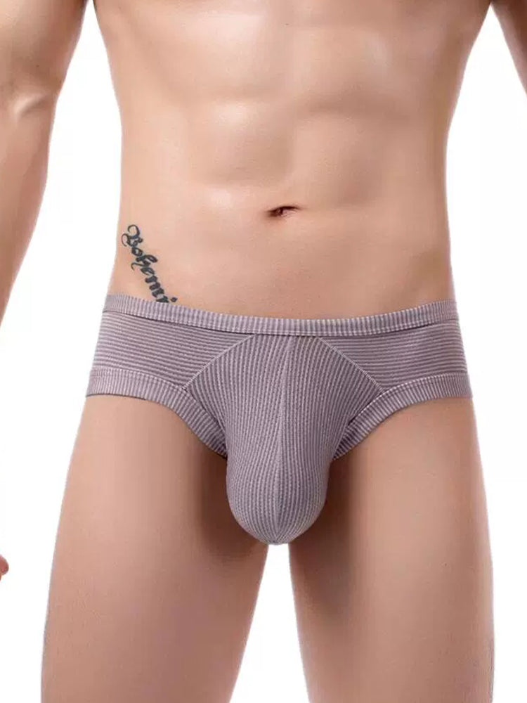 2 Pack Men's Low Rise Back Hollow 3D U-convex Large Pouch T-Back Briefs