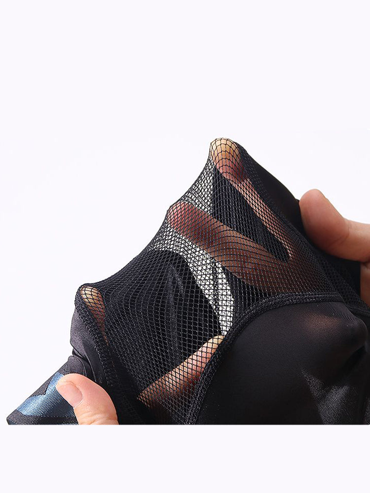 2 Pack Men's Workout Anti-Chafing Quick-Dry & Breathable Mesh Stretch Boxer Briefs