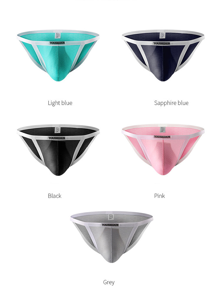 3-pack Men's Low Waist Sexy Narrow Hem Breathable Briefs