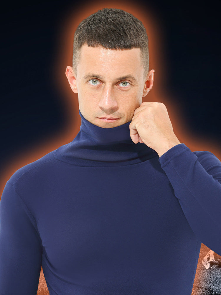 Men's Mid-high Collar Warm Cold-proof Long-sleeved Bottoming Shirt